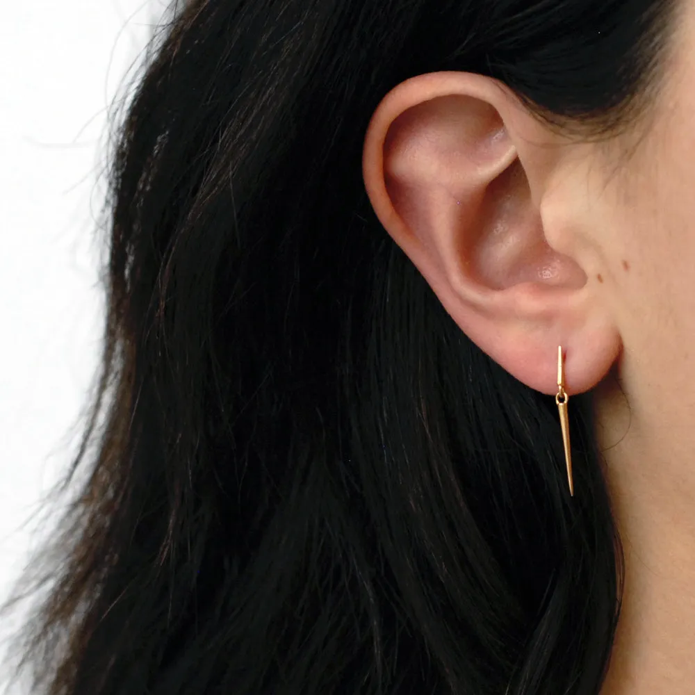 mirror point dangle earrings
