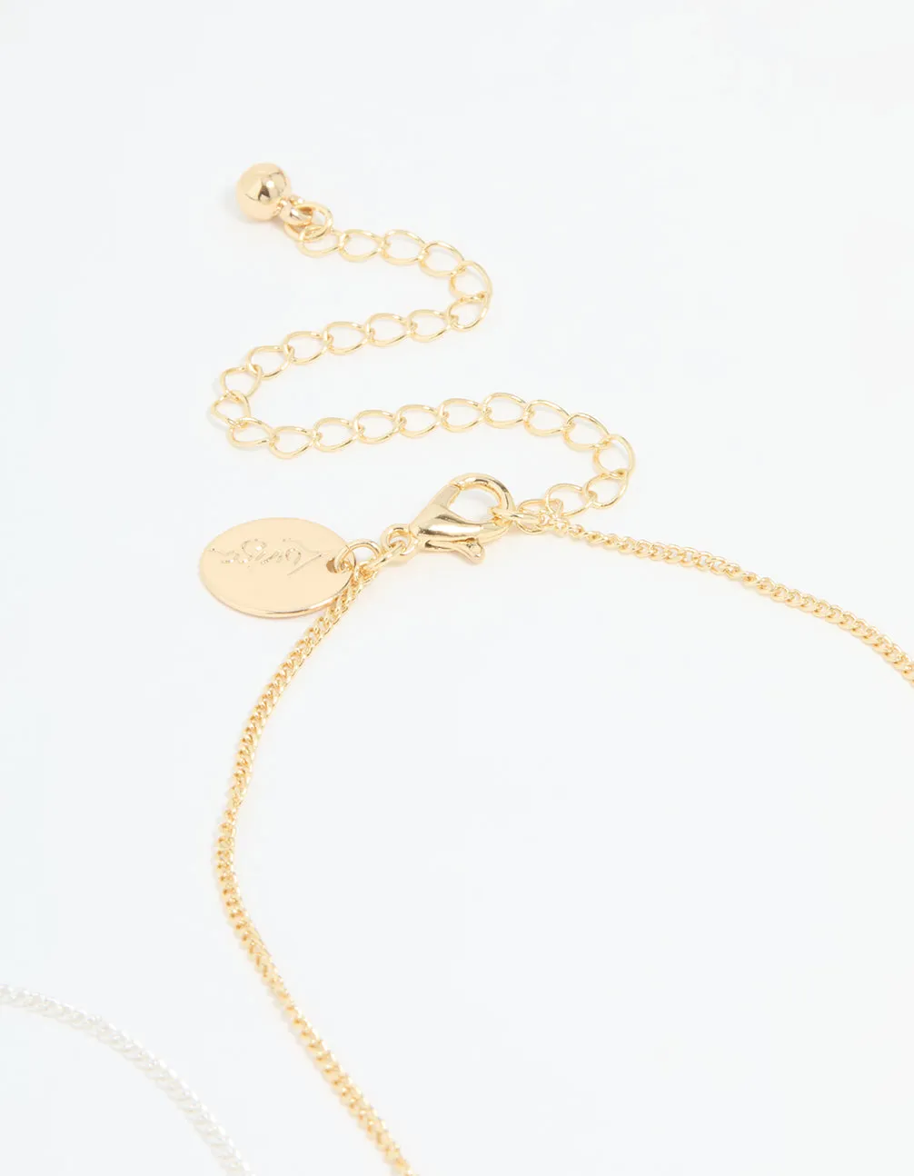 Mixed Metal Cubic Zirconia Cross Pendant Necklace Pack