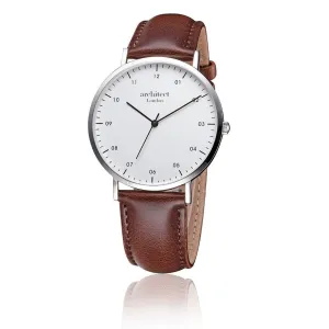 Modern Font Engraving - Men's Architect Zephyr   Walnut Strap