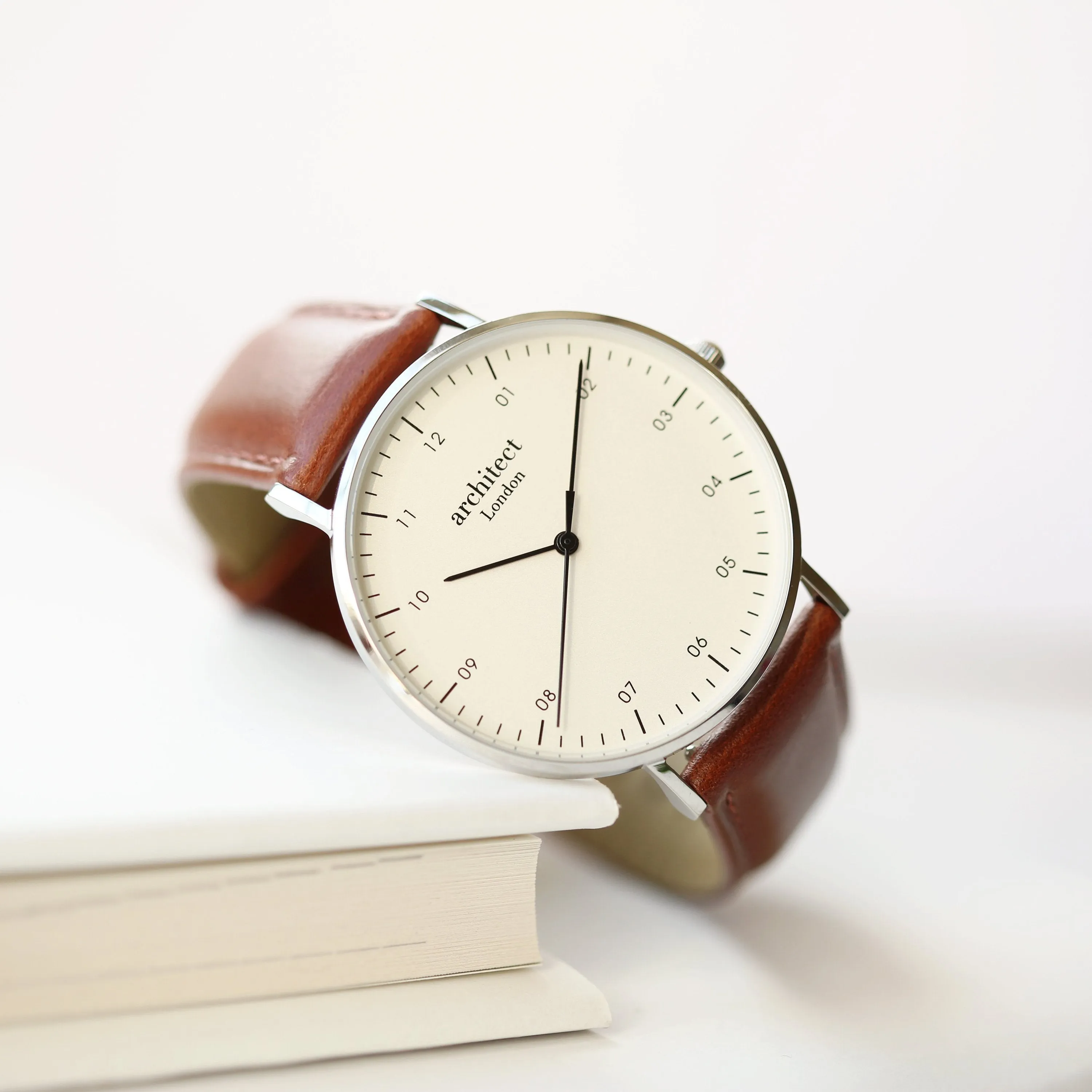 Modern Font Engraving - Men's Architect Zephyr   Walnut Strap