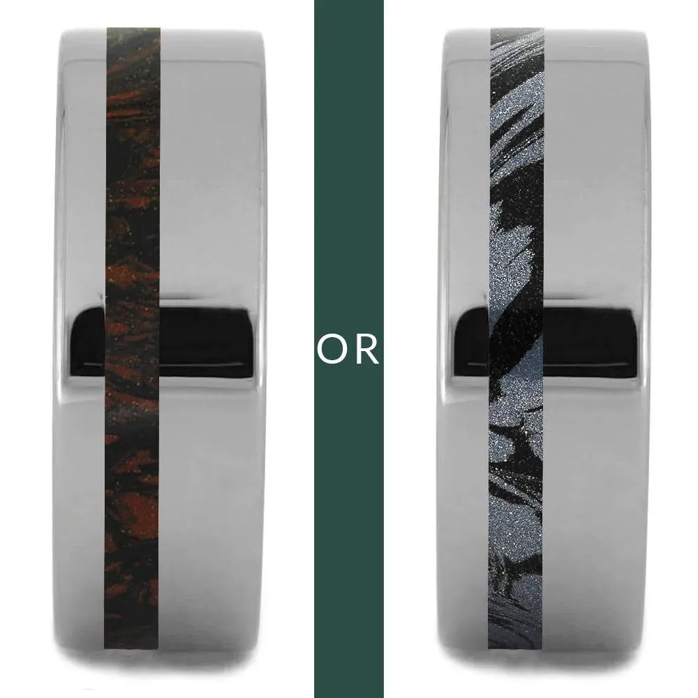 Mokume Gane & Titanium Modular Ring Set