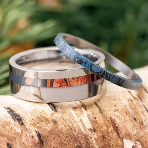 Mokume Gane & Titanium Modular Ring Set