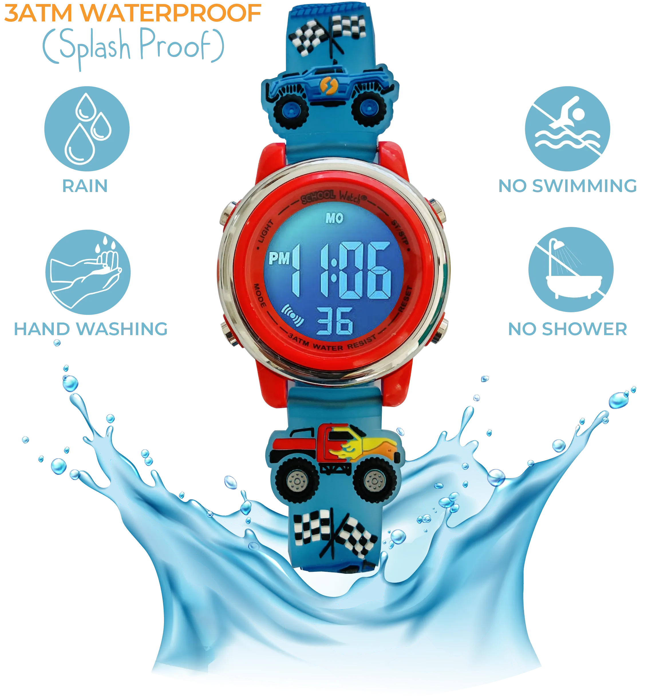 Monster Trucks Light Up Watch