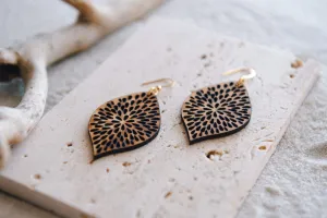 Moonbeam Feather Wood Earrings