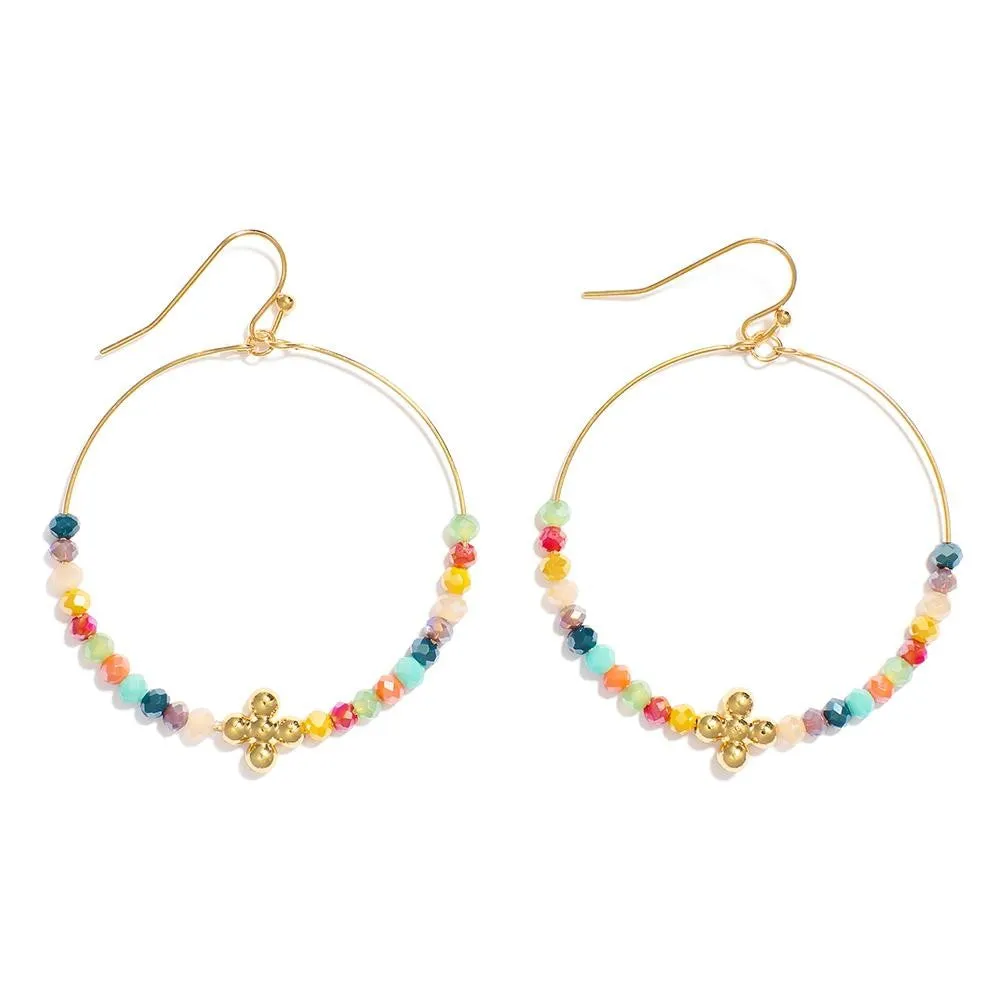 Multi Beaded Drop Earrings