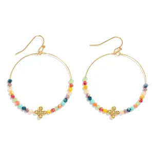 Multi Beaded Drop Earrings
