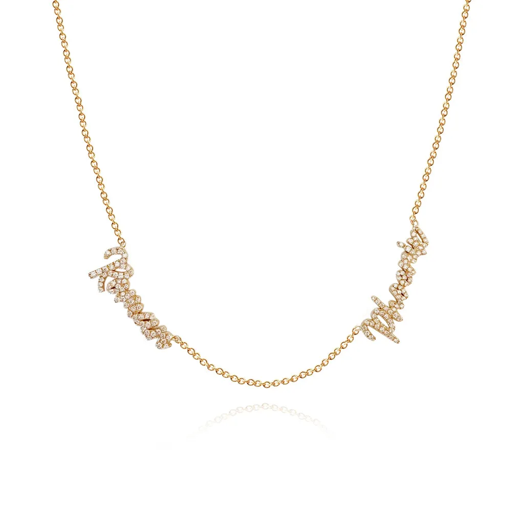 Multiple Diamond Names Necklace