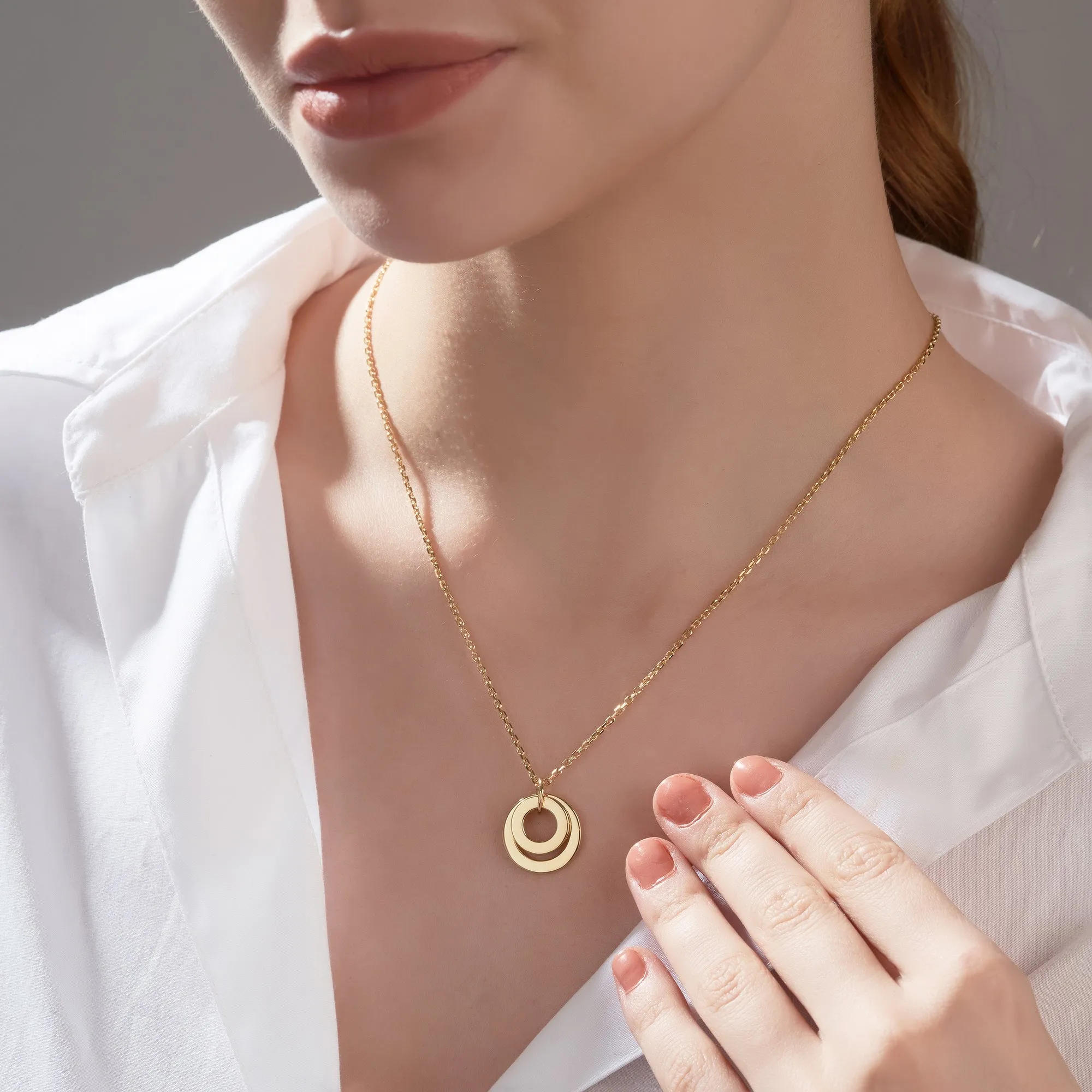 Mysha Personalized Dual Eternal Ring of Love Pendant