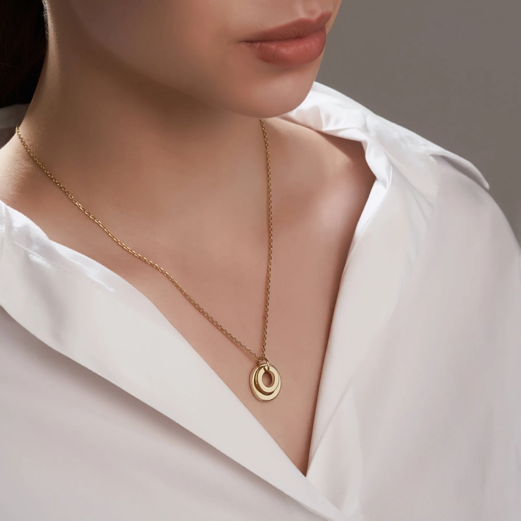 Mysha Personalized Dual Eternal Ring of Love Pendant