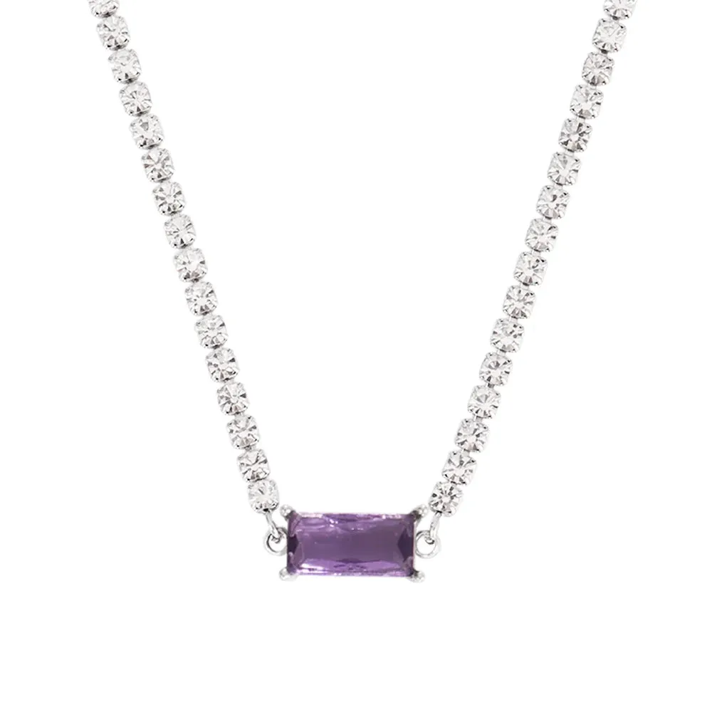 Necklace Tennis Chain Hip Hop Square Pendant Necklace Star Heart Zircon Choker Necklaces For Women Jewelry