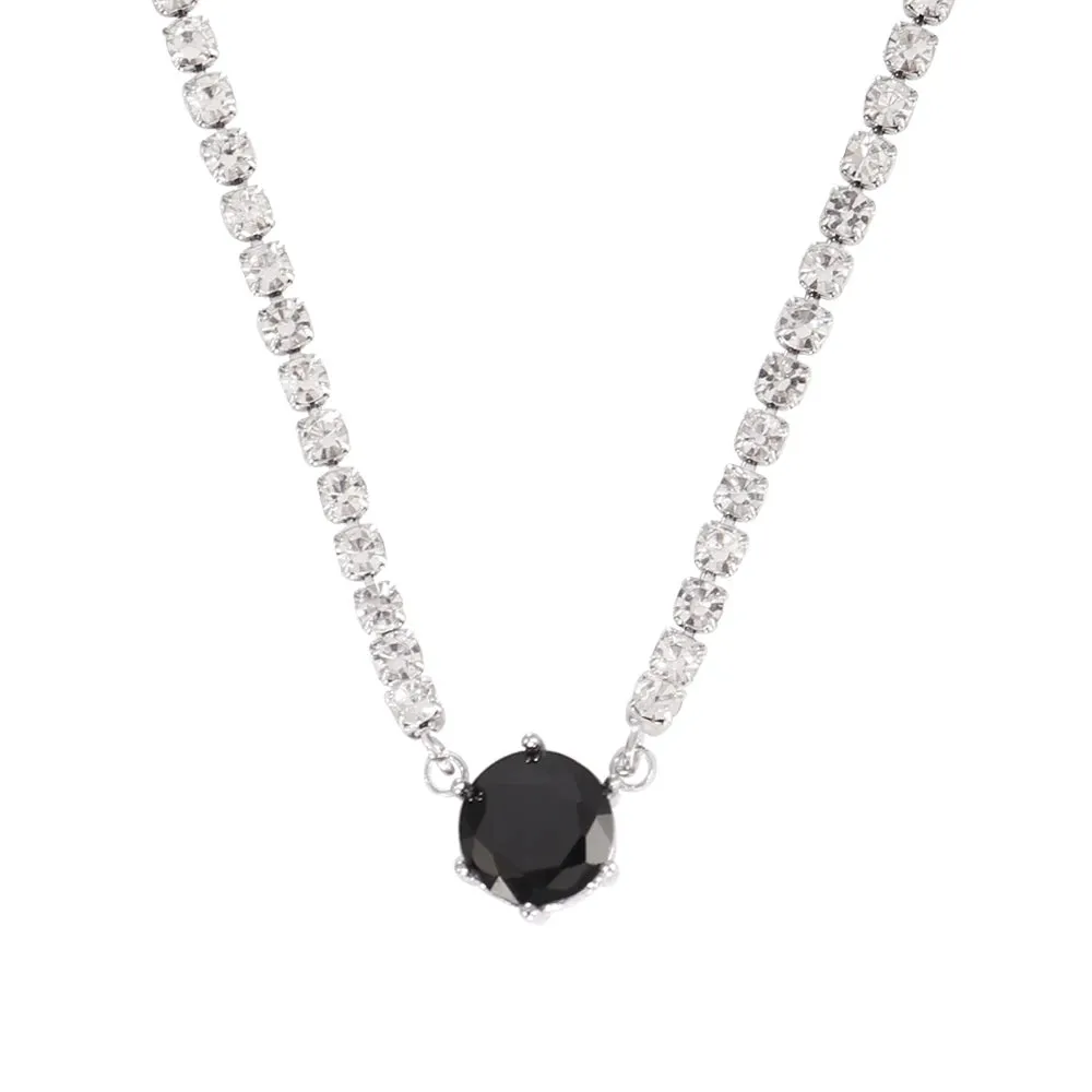 Necklace Tennis Chain Hip Hop Square Pendant Necklace Star Heart Zircon Choker Necklaces For Women Jewelry
