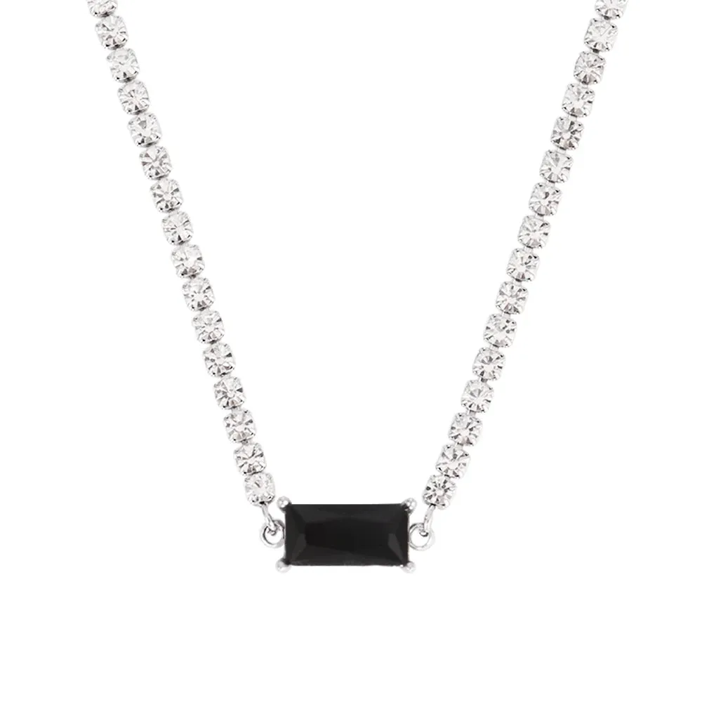 Necklace Tennis Chain Hip Hop Square Pendant Necklace Star Heart Zircon Choker Necklaces For Women Jewelry