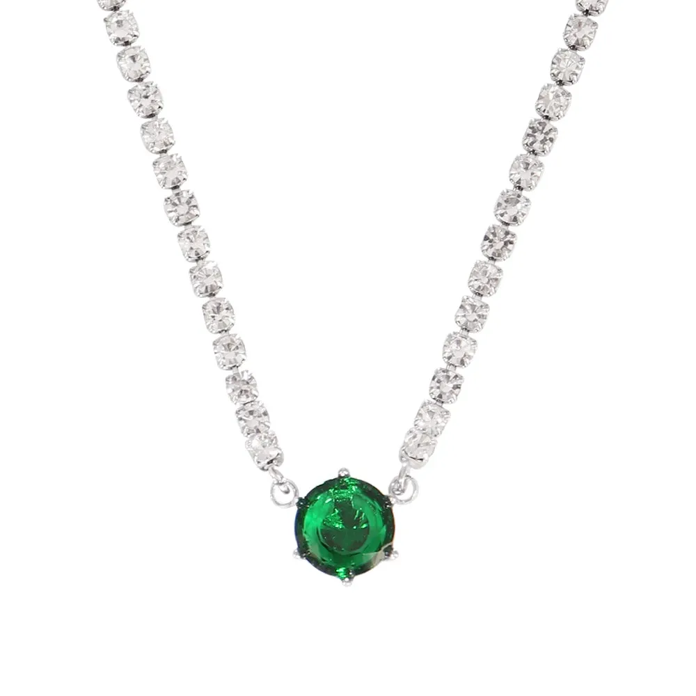 Necklace Tennis Chain Hip Hop Square Pendant Necklace Star Heart Zircon Choker Necklaces For Women Jewelry