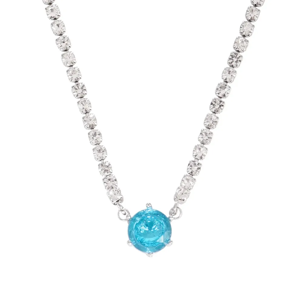 Necklace Tennis Chain Hip Hop Square Pendant Necklace Star Heart Zircon Choker Necklaces For Women Jewelry