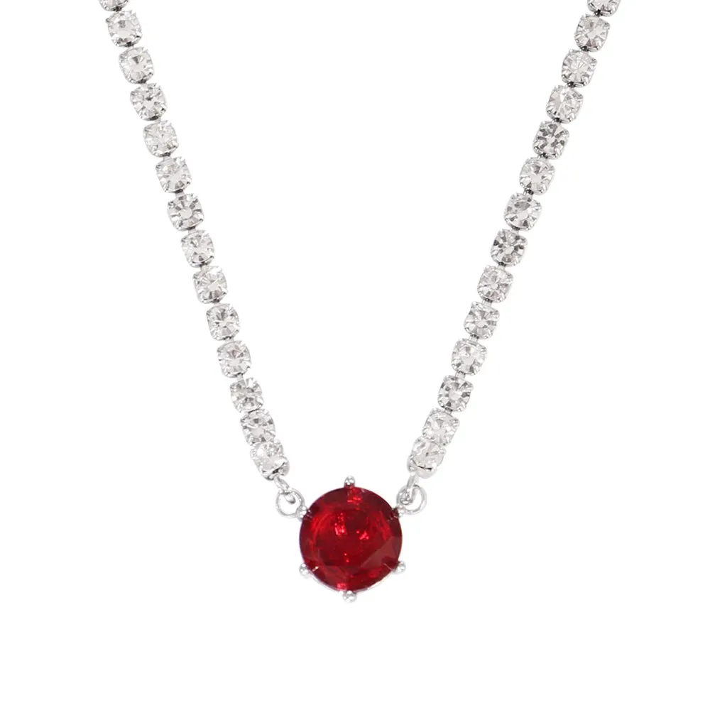 Necklace Tennis Chain Hip Hop Square Pendant Necklace Star Heart Zircon Choker Necklaces For Women Jewelry