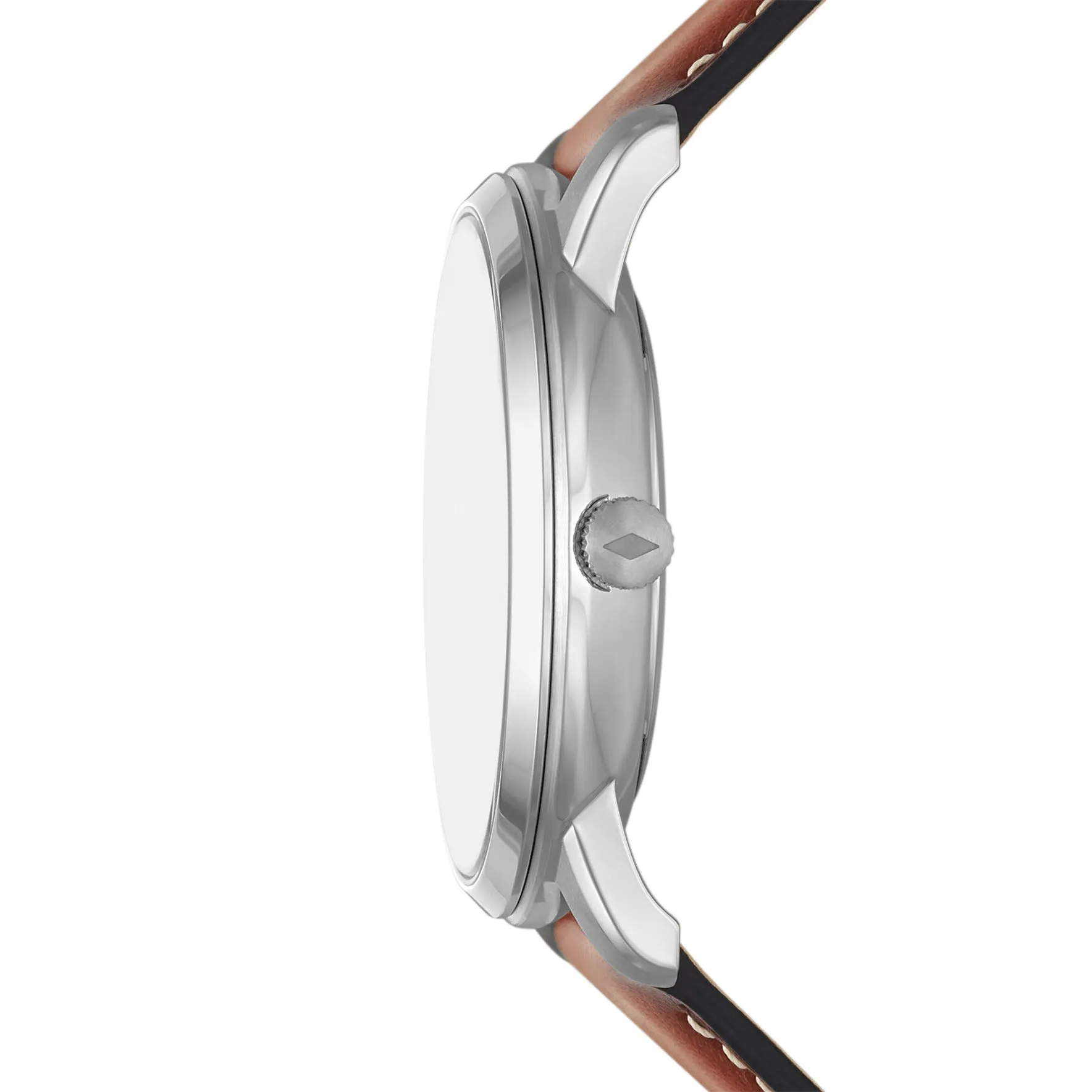 Neutra Minimalist Multifunction Brown Leather Watch
