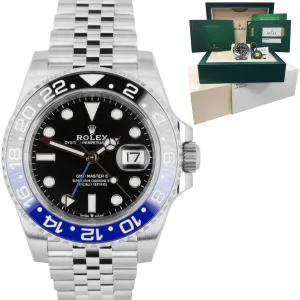 NEW FEBRUARY 2020 Rolex GMT Master II Batman Black Blue SS Ceramic 126710 BLNR