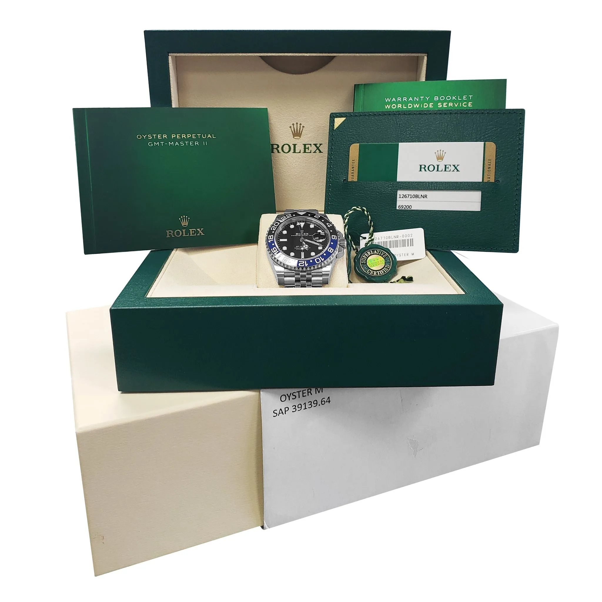 NEW FEBRUARY 2020 Rolex GMT Master II Batman Black Blue SS Ceramic 126710 BLNR