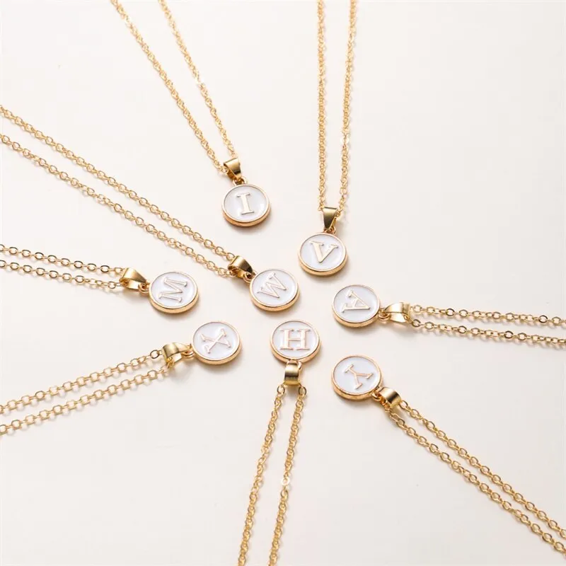 New  Personalized 26 Initials Charm Necklace For Women