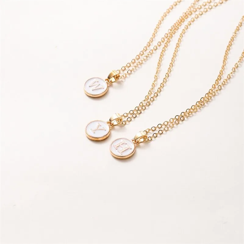 New  Personalized 26 Initials Charm Necklace For Women