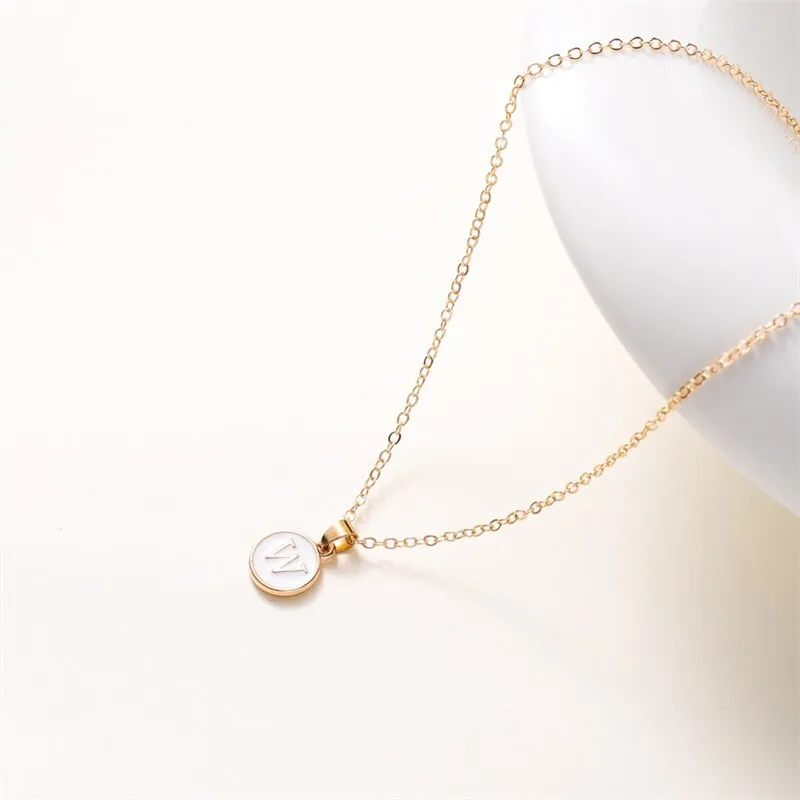 New  Personalized 26 Initials Charm Necklace For Women