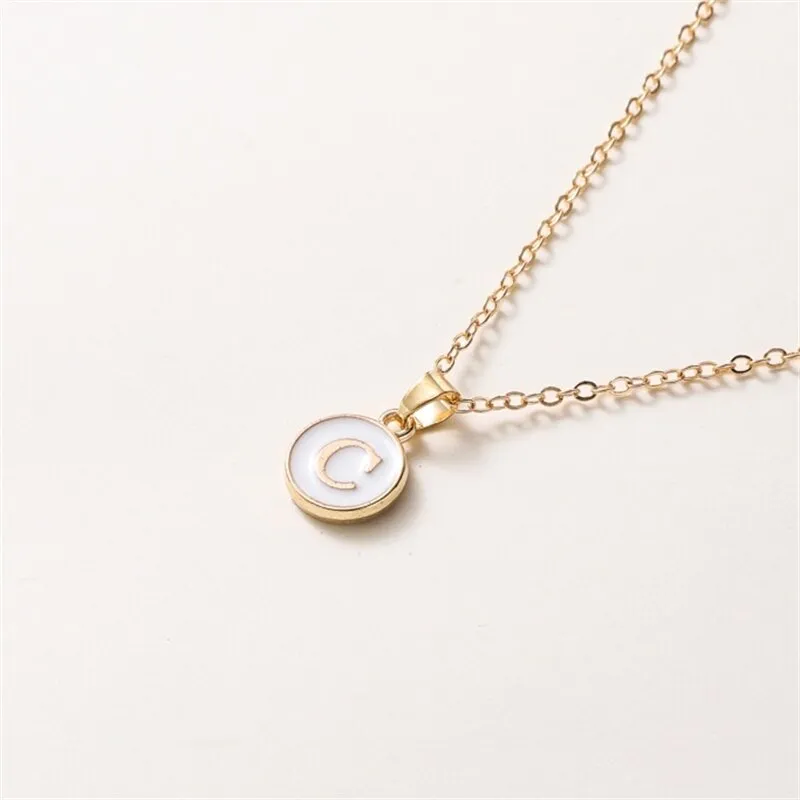 New  Personalized 26 Initials Charm Necklace For Women