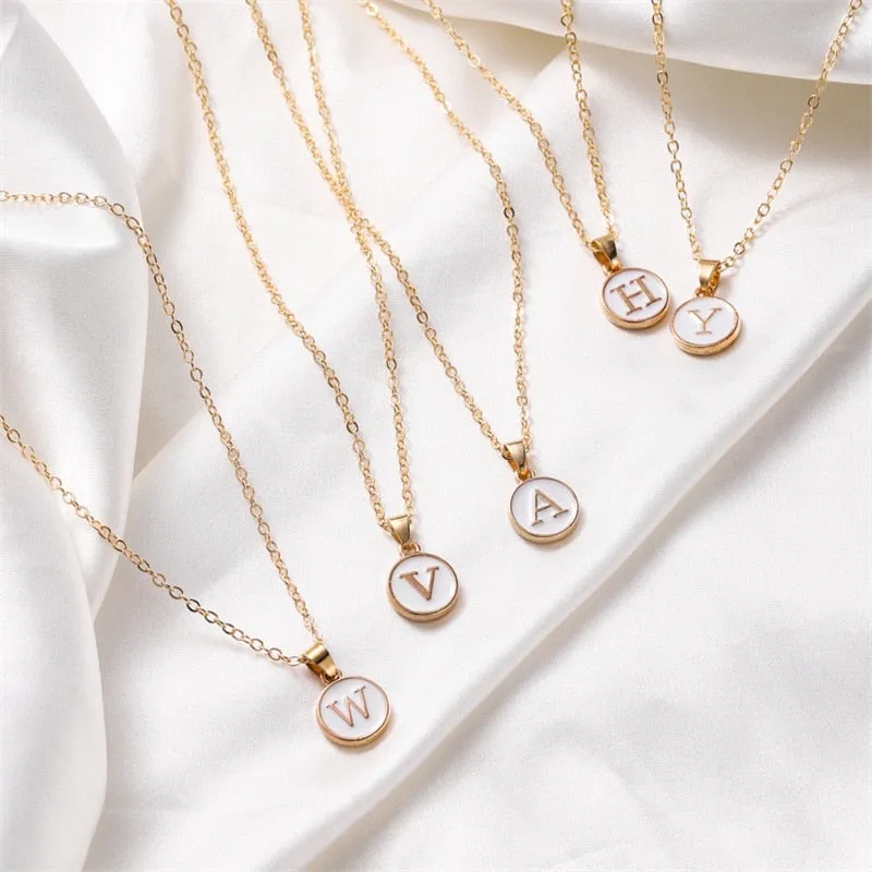New  Personalized 26 Initials Charm Necklace For Women