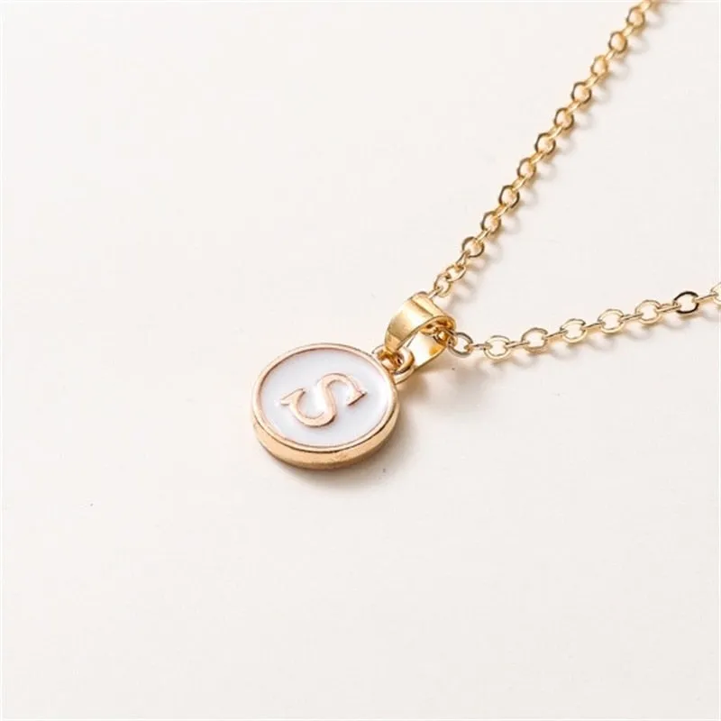 New  Personalized 26 Initials Charm Necklace For Women