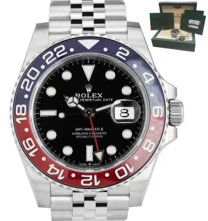 NEW UNWORN Rolex GMT-Master II 'PEPSI' Red Blue Ceramic 126710 BLRO Watch B P