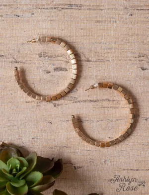 New York Nights Beaded Hoop Earrings | Gold