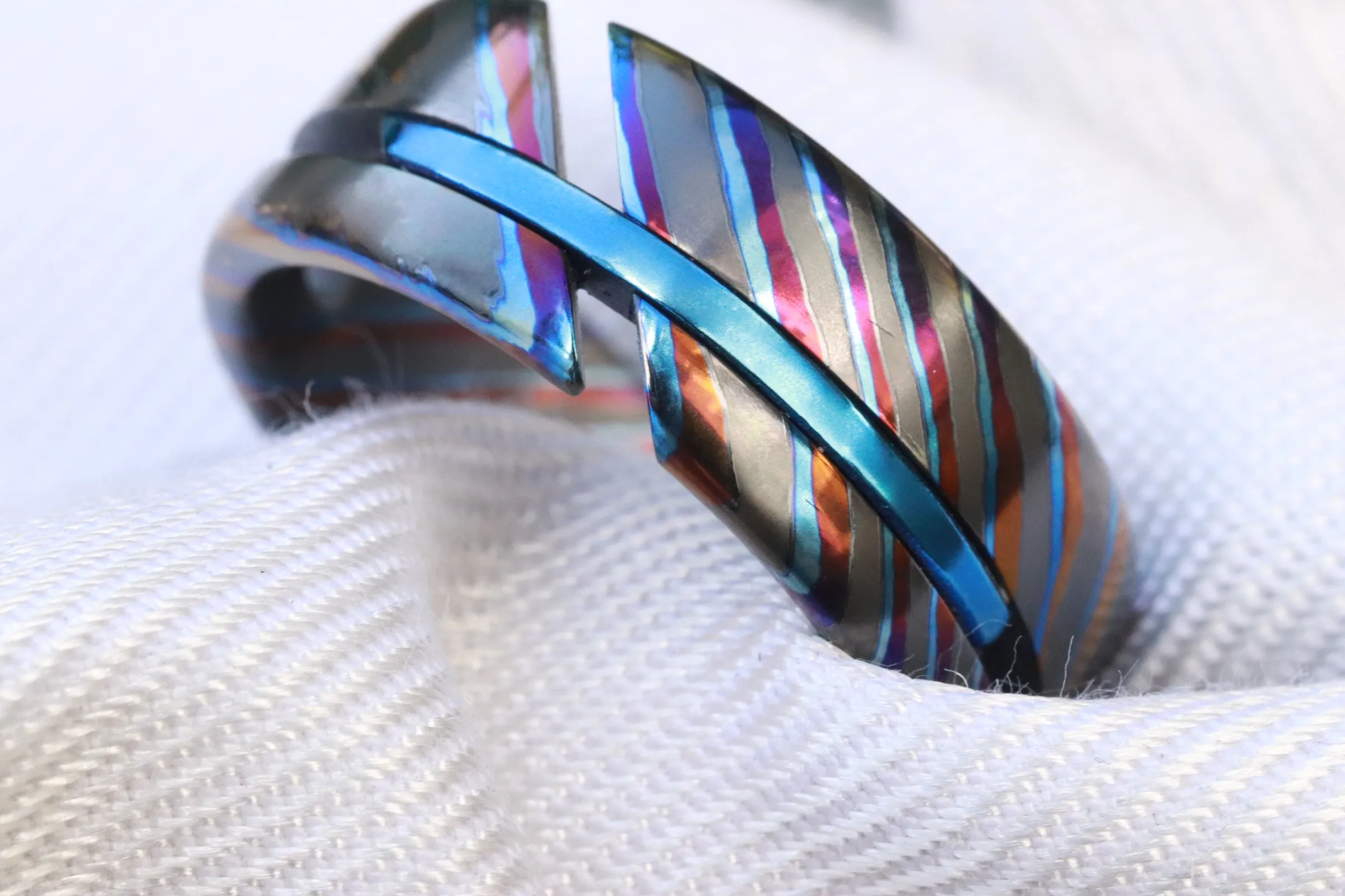 NEW ZRTI HYBRID*** Black Timascus ring 9mm , timascus ring, mokuti ring, colorful ring, hypoallergenic jewelry, Zirconium ring, mokuti ring