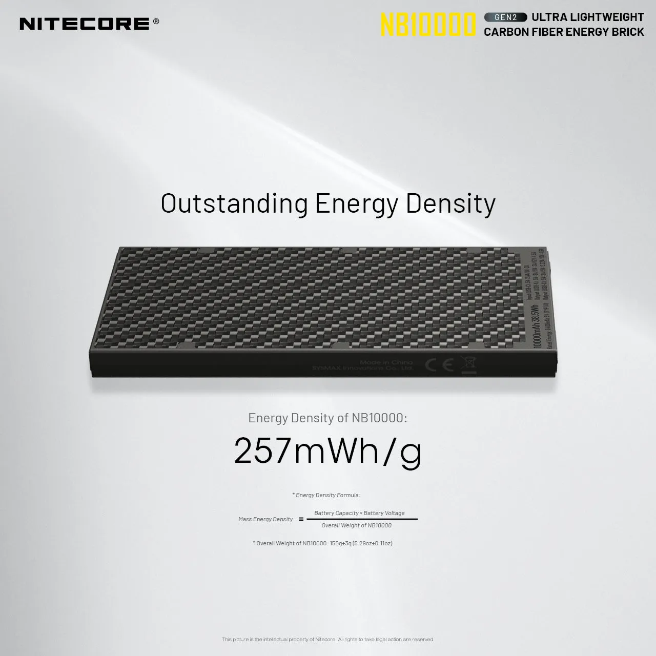 Nitecore NB10000 Gen 2 Quick-Charge USB/USB-C Dual Port 10000mAh Power Bank