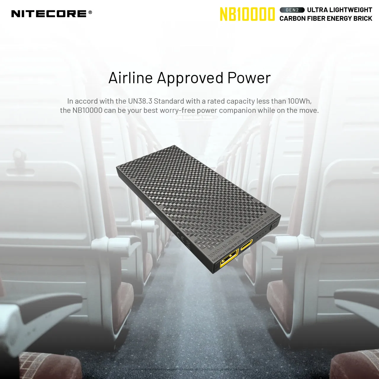 Nitecore NB10000 Gen 2 Quick-Charge USB/USB-C Dual Port 10000mAh Power Bank