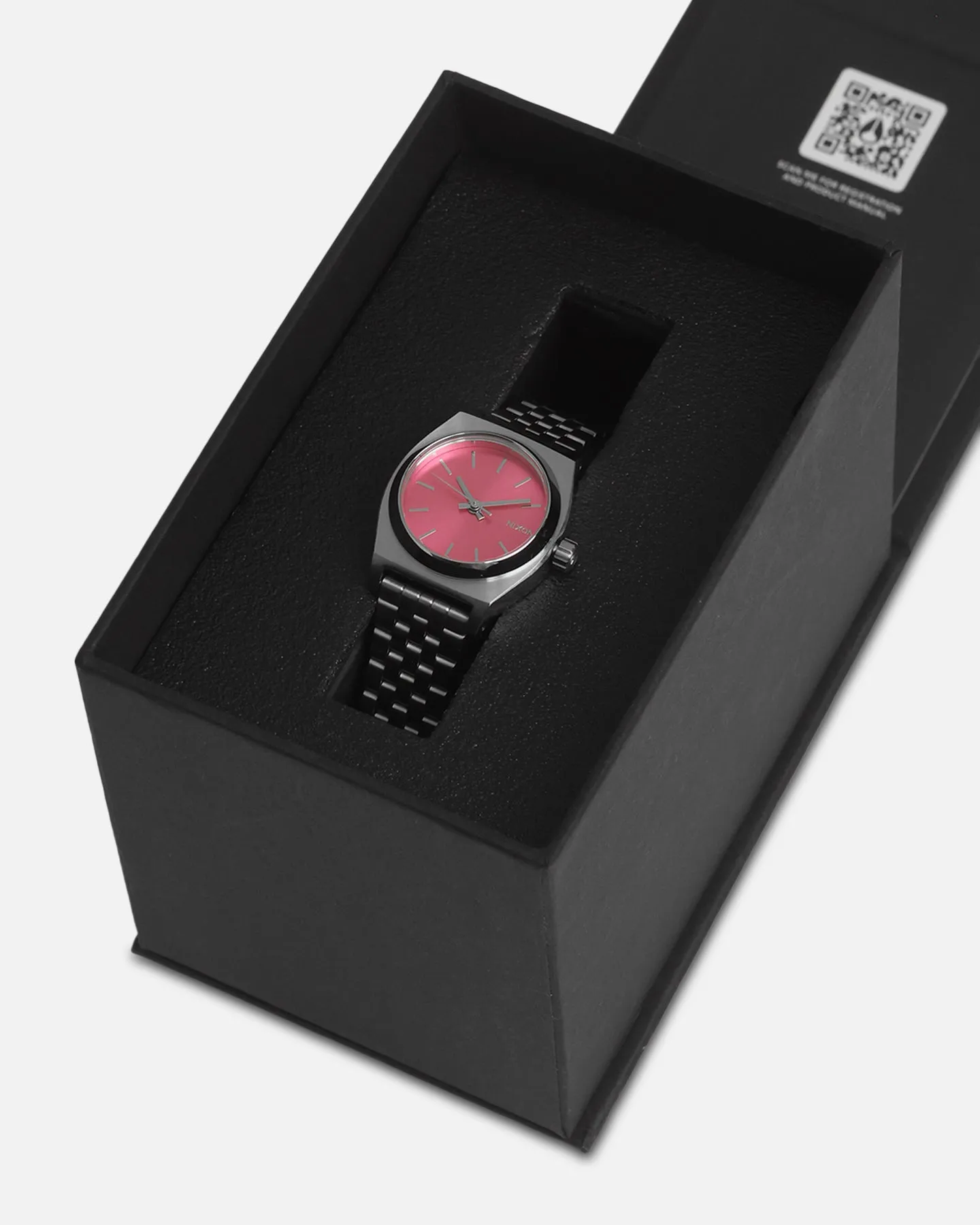 Nixon Women's Small Time Teller Silver/Pink