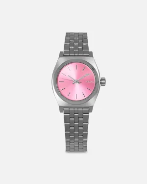 Nixon Women's Small Time Teller Silver/Pink