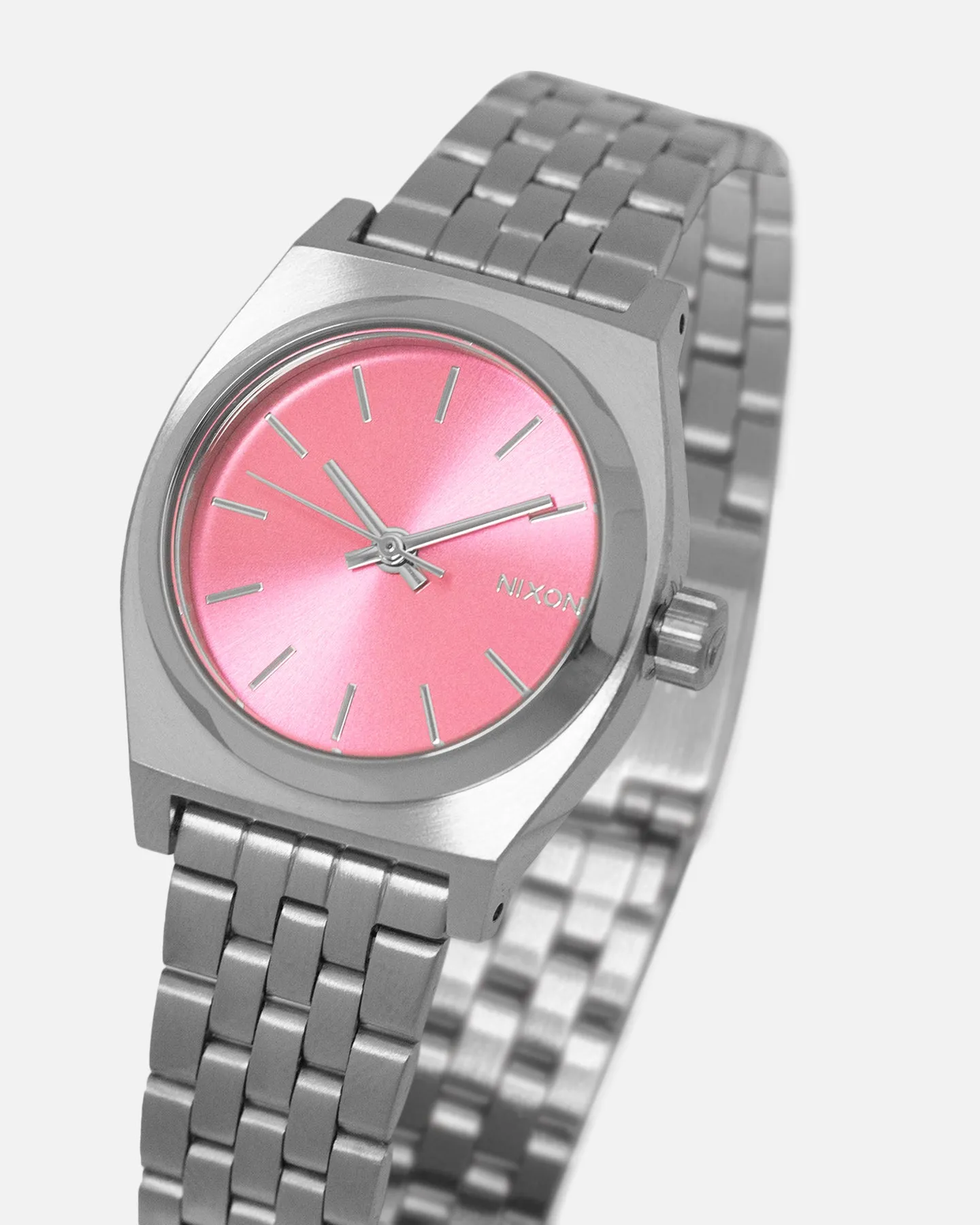 Nixon Women's Small Time Teller Silver/Pink