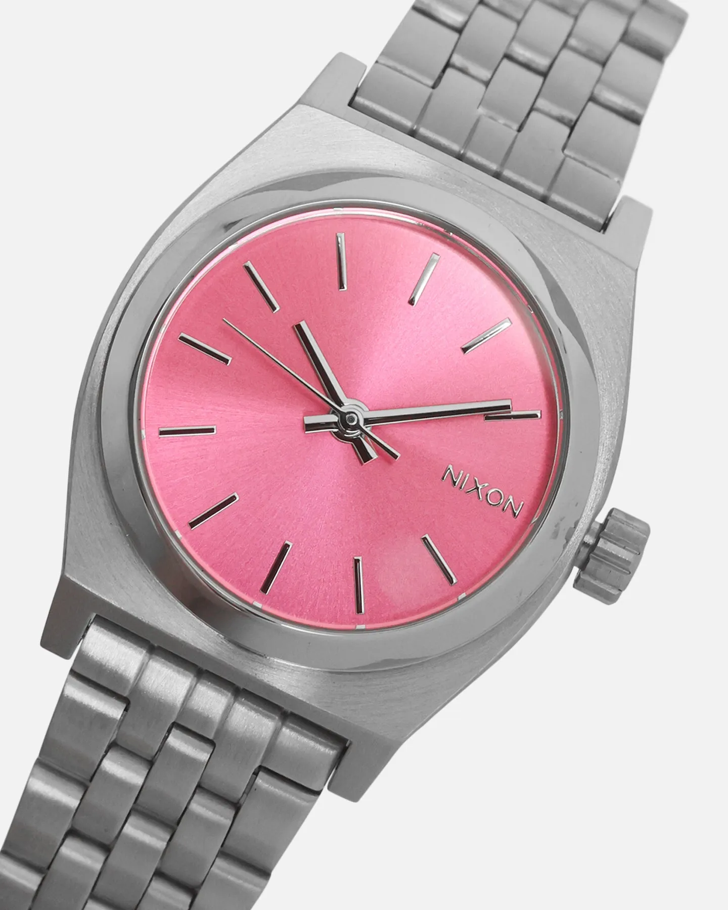 Nixon Women's Small Time Teller Silver/Pink