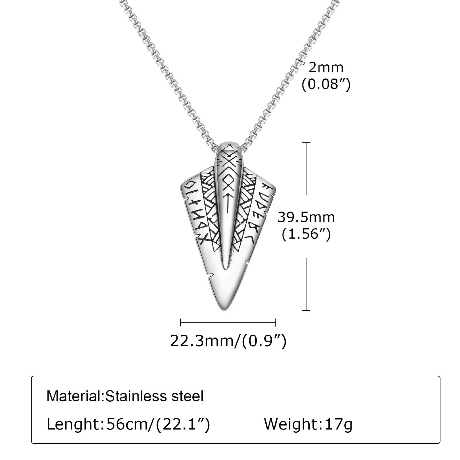 Norse Viking Arrow Headed Necklaces for Men