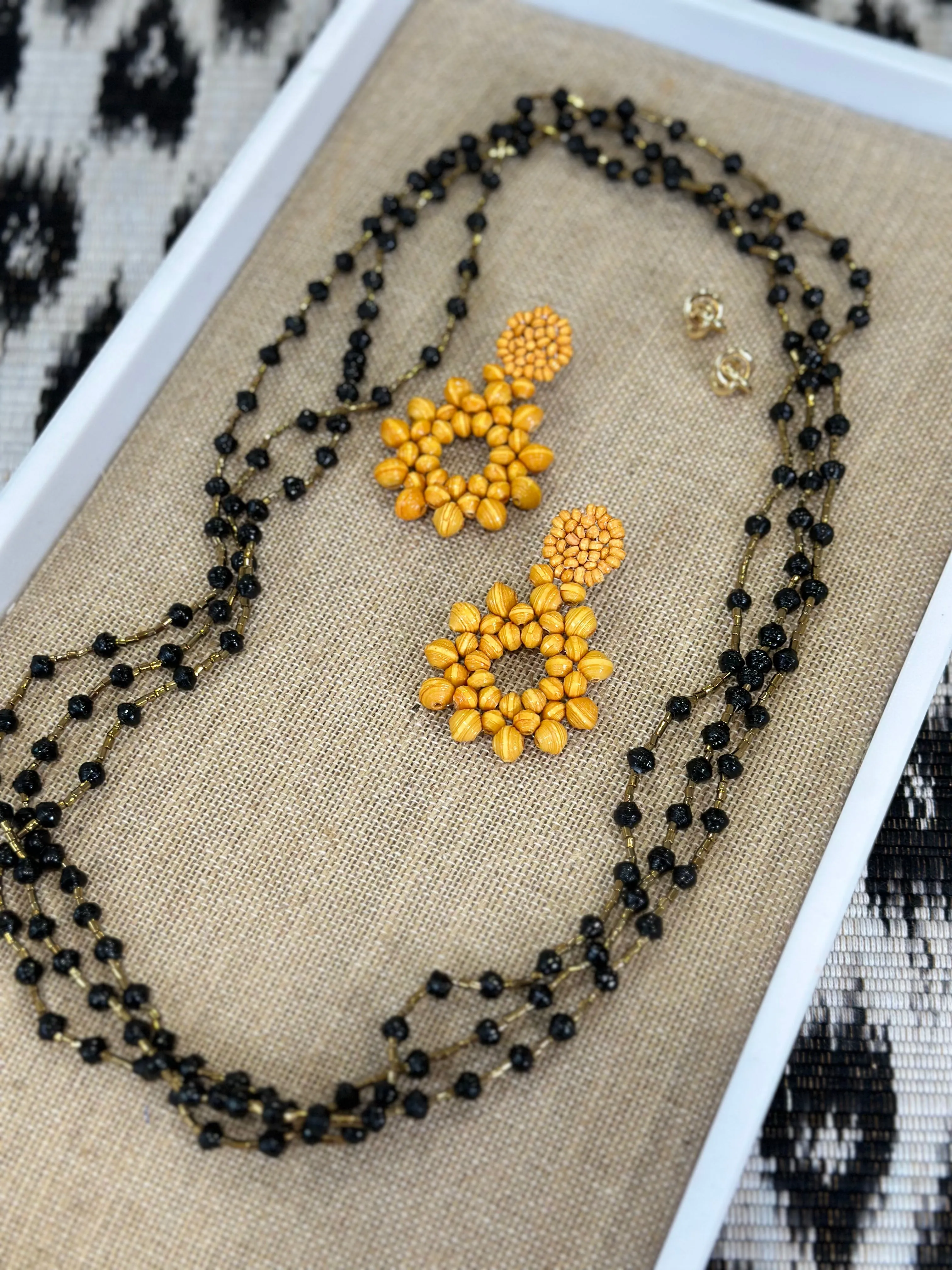 Okwanya Earrings {mustard}