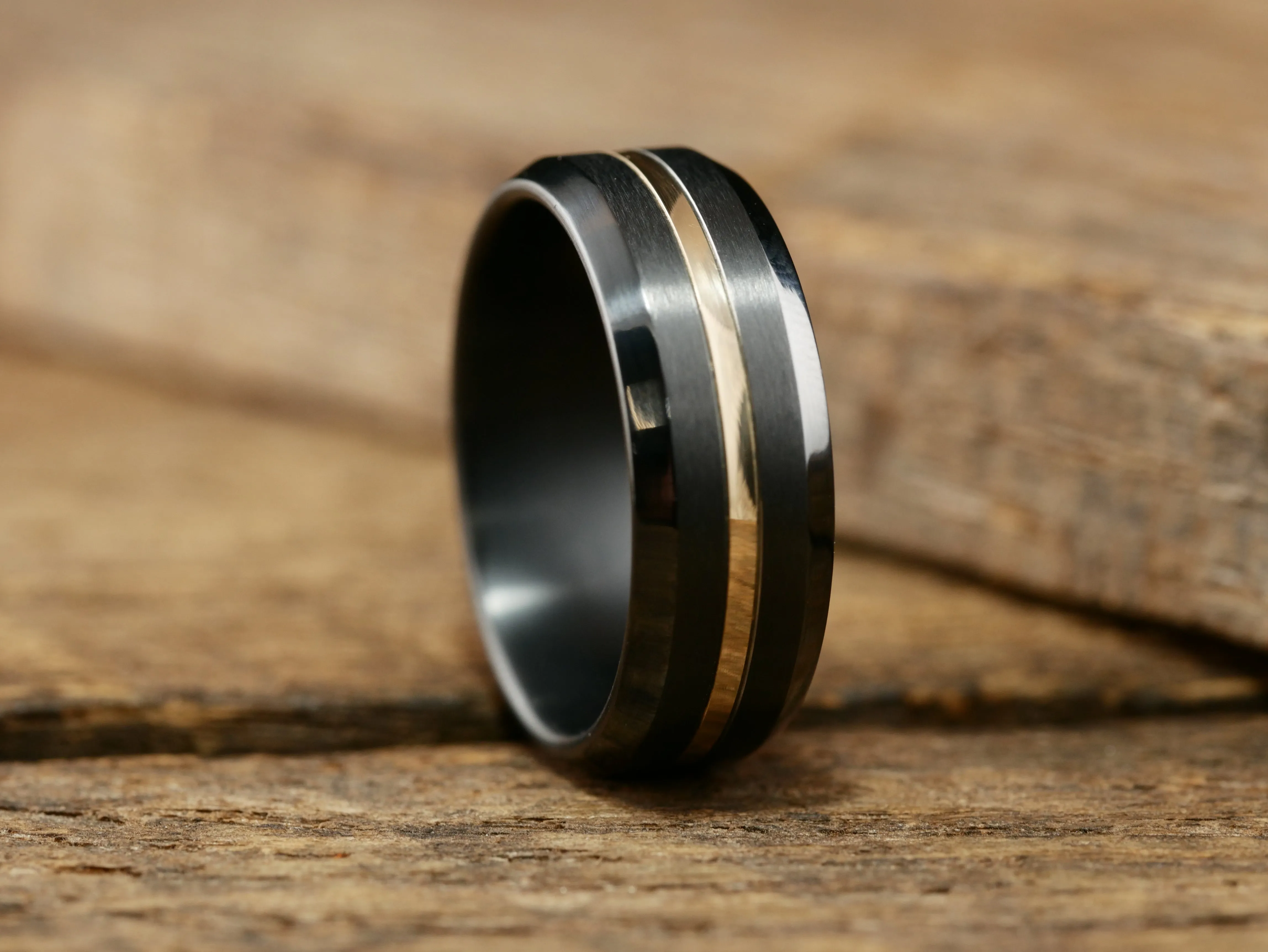 Onyx - Black Titanium and 14K Yellow Gold