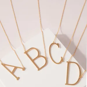 Oversized “A” Initial Pendant