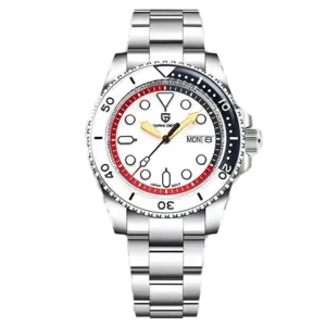 Pagani Design Silver Stainless Steel White Dial Automatic Watch for Gents - PD-1726