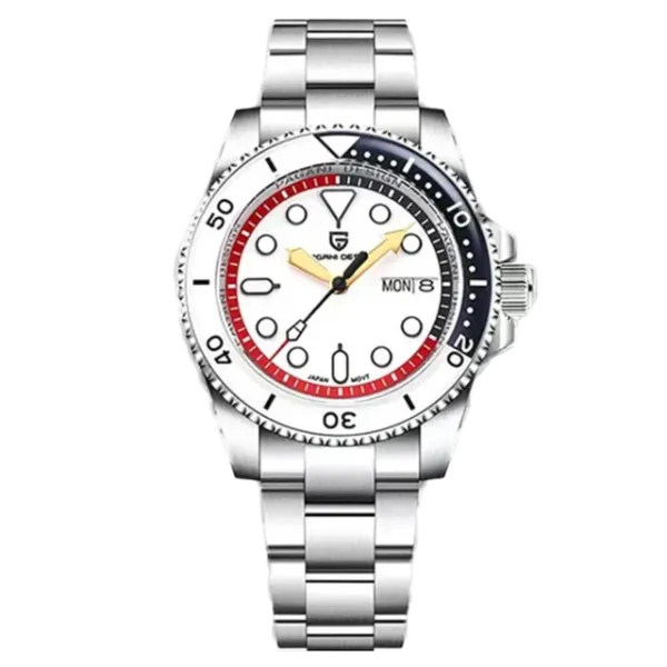 Pagani Design Silver Stainless Steel White Dial Automatic Watch for Gents - PD-1726