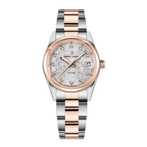 Pagani Design Two-tone Stainless Steel Silver Dial Quartz Watch for Ladies - PD-1794
