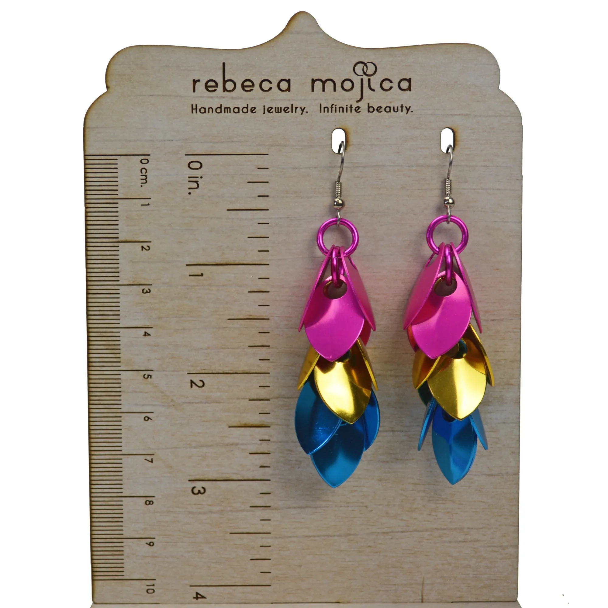 Pansexual Pride - Long Feathered Earrings