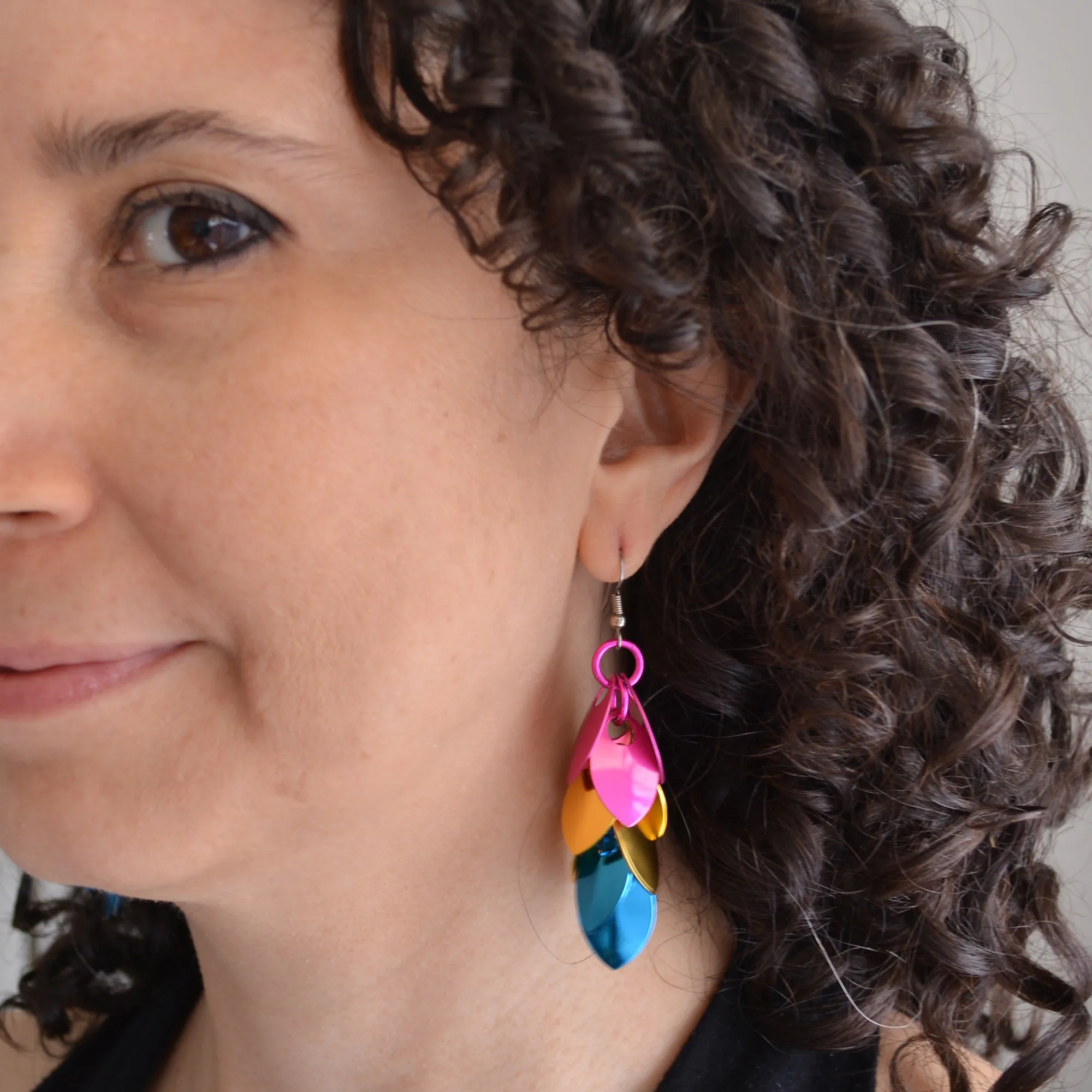 Pansexual Pride - Long Feathered Earrings
