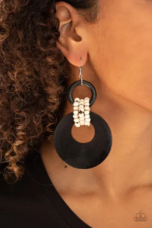 Paparazzi Beach Day Drama Earrings Black