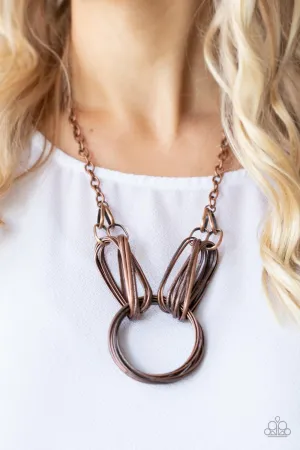 Paparazzi Lip Sync Links Copper Necklace