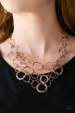 Paparazzi - Main Street Mechanics - Copper Necklace