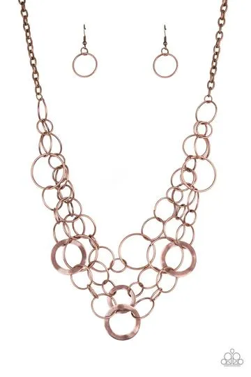 Paparazzi - Main Street Mechanics - Copper Necklace